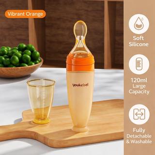 silicone Rice Cereal Feeding Spoon Bottle for Children