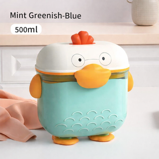 Cute Duck Shape Portable Air Tide Milk Powder Storage Box With Spoon