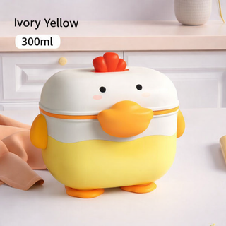 Cute Duck Shape Portable Air Tide Milk Powder Storage Box With Spoon