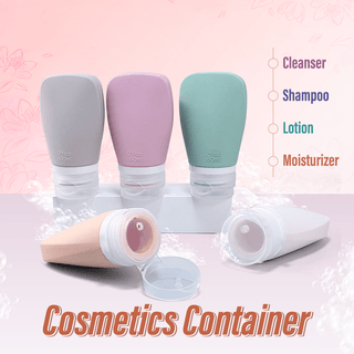 4 Pieces Set Portable Travel Silicone Bottle Cosmetics Organizer