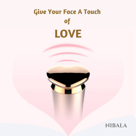 Face lifting massager head with heart shape helps for facial massage