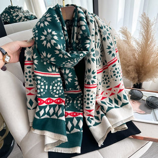 Geometry Pattern Colorful Women's Winter Shawl Scarf