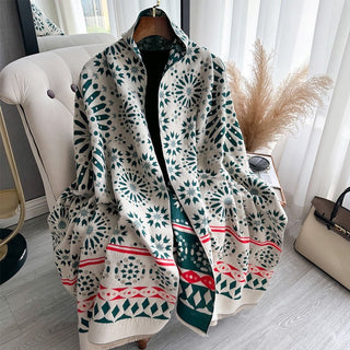 Geometry Pattern Colorful Women's Winter Shawl Scarf