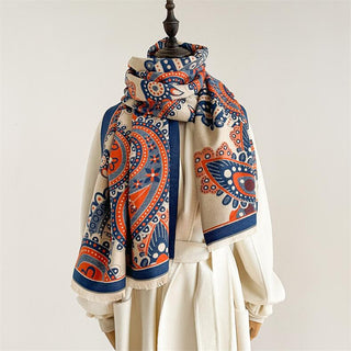 Traditional Luxury Design Elegant Women's Winter Shawl