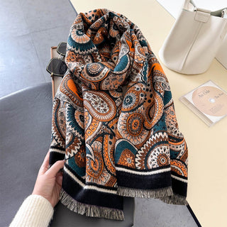 Elegant And Colorful Design Exclusive Winter Shawl For Women