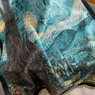 Vincent Van Gogh Starry Night Exclusive Women's Winter Shawl