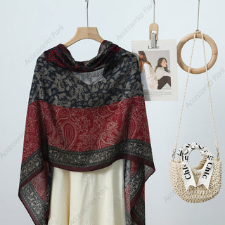 Classic Style Multicolour Premium Cotton and Linen Scarf