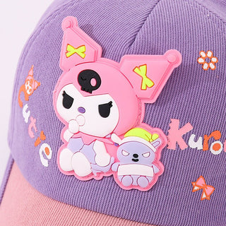 korean Style Kuromi Flagged Comfy Baseball Cap for Kids