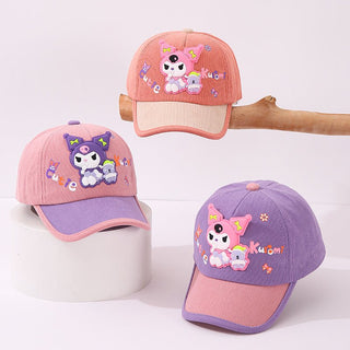 korean Style Kuromi Flagged Comfy Baseball Cap for Kids
