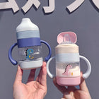 Baby Drinking Bottle Mum Pot with Straw and Anti Fall Features