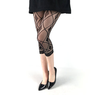 American Style Hollow Sexy Thin Jacquard Fishnet Stockings