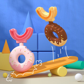 Children's U-Shaped Silicone Soft Bristle Donut Toothbrush