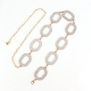 Crystal Partywear Rhinestone Waist Chain for Female