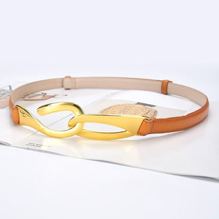 Exclusive Design Twist Buckle Slim Belt for Girls