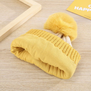 Korean Style Smiley Cute Furrball Winter Beanie Hat