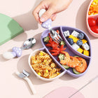 Children's Attractive Cartoon Shaped Multichambered Silicone Dinner Plate