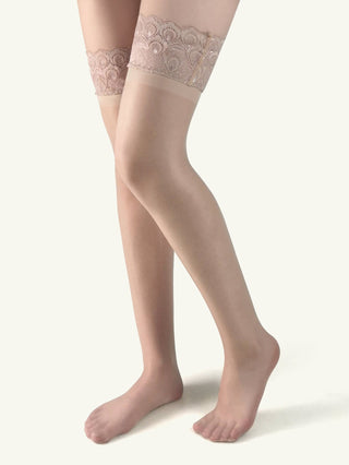 Women's Ultra-thin Peacock Lace Silicone Non-slip Breathable  Sexy Stockings
