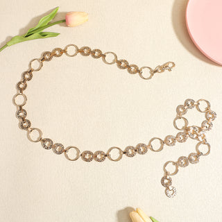 Trendy Women's Metal Circle Chain Weist Belt