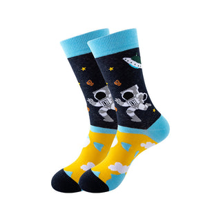 Cartoon color trendy cotton autumn and spring socks for men & women
