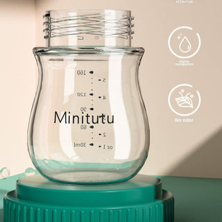 Minitutu Brand Wide Diameter Glass Feeding Bottle For Baby