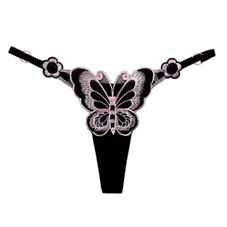 Exclusive Butterfly Embroidery Japanese Style Thong Female Panties