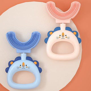 Children's U-Shaped Food Grade Soft Bristle Silicone Toothbrush