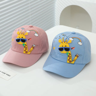 Cute & Versatile Sunshade Cap with Cute Zeraf Cartoon for Boys and Girls