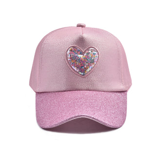 Love Sequined Party Baseball Cap For Children