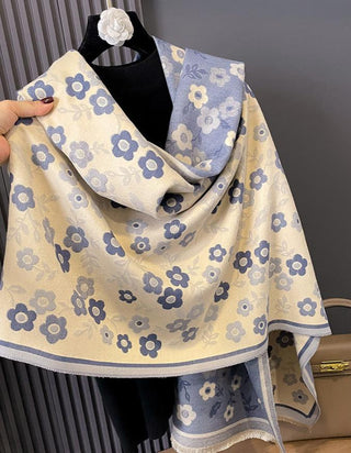 Exclusive Floral Design Women's Luxury Winter Shawl