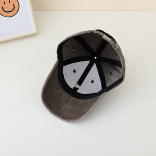 Dinosaur Skeleton Flagged Washed Baseball Cap for Kids