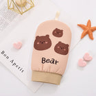 Gloves Style Double Sided Rubbing Bath Towel Scrubbing for Kids