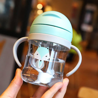 Children's Anti Drop Drinking Bottle Mum Pot with Straw