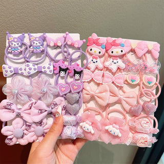 10 Pair Famous Caracter Children's Hair Tie Headband for Girls