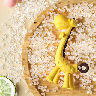 Food Grade Silicone Giraffe Soothing Teether for Children