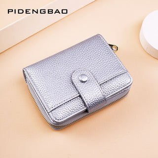Compact and Handy PU Multi Chamber Coin Purse for Women