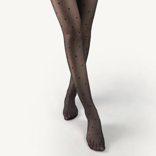 Jacquard 8D Ultra-thin T Crotch Small Polka Dot Transparent Pantyhose Stockings