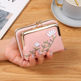 Women's Large Capacity Floral Design Coin Purse Card Holder Wallet