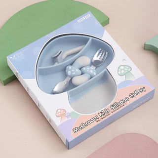Children's Attractive Cartoon Shaped Multichambered Silicone Dinner Plate