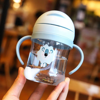 Children's Anti Drop Drinking Bottle Mum Pot with Straw