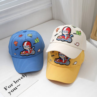 Leather Label Graffiti Car Baseball Cap for Children
