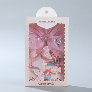 10 Pieces Set Korean Style Cute Little Girl Hair Accessories Headwear Set