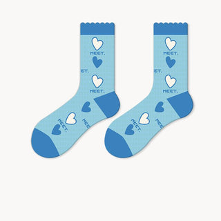 Colorful Printed cotton fancy summer socks