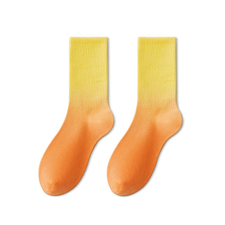 Tie-dye gradient comfortable casual socks for men's & women's