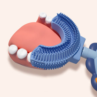 Children's U-Shaped Food Grade Soft Bristle Silicone Toothbrush