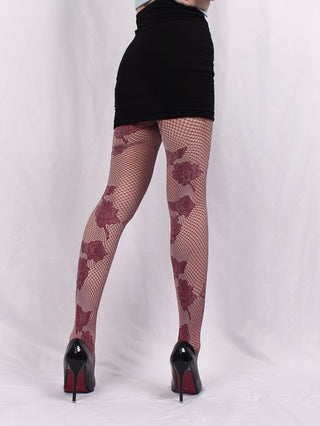 Premium Thick Thread Fine Knitted Two-color Jacquard Sexy Pantyhose Stockings