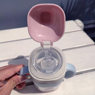 Baby Drinking Bottle Mum Pot with Straw and Anti Fall Features