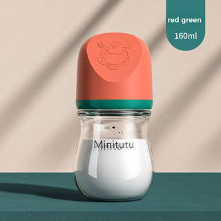 Minitutu Brand Wide Diameter Glass Feeding Bottle For Baby