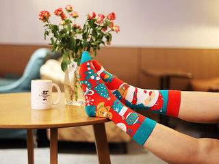 Winter Christmas snowman fashionable cute thick couple socks