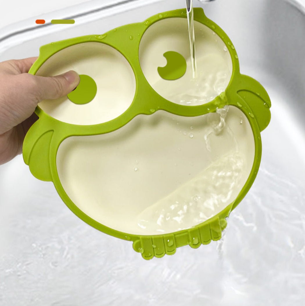 Owl Shaped Silicone Children's Dinner Feeding Plate