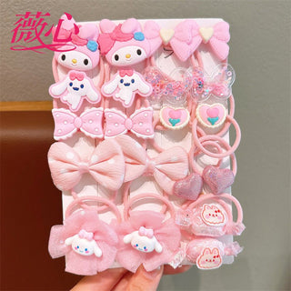 10 Pair Famous Caracter Children's Hair Tie Headband for Girls